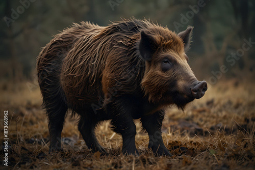 wild boar in the woods