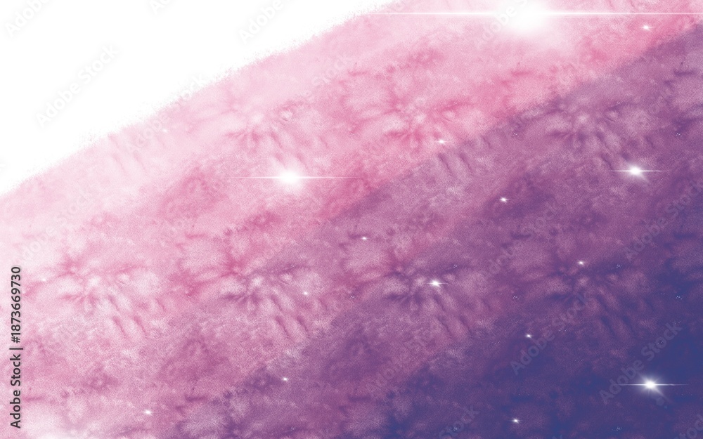 Fototapeta premium A stunning visual representation of a vibrant purple and pink galaxy, complete with sparkling stars and a bright light source, evoking a sense of cosmic wonder and celestial beauty.