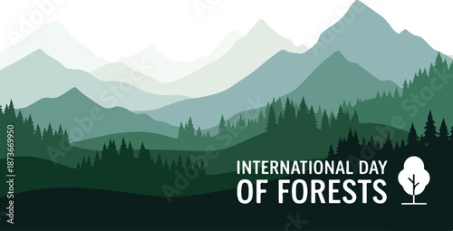 Celebrating the International Day of Forests with serene mountain landscapes and lush forestry