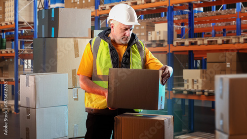 Warehouse logistics worker ...