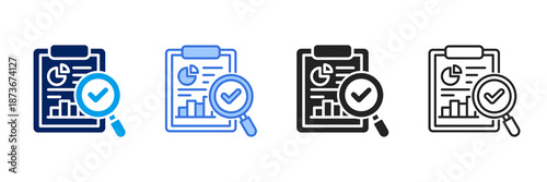 Audit Icon Set Different Style Collection. 