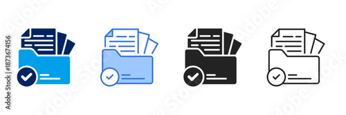 Documentation Icon Set Different Style Collection. 