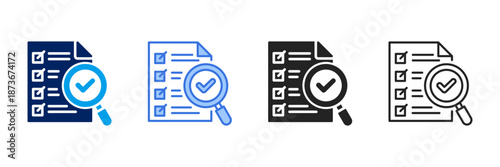 Verification Icon Set Different Style Collection. 