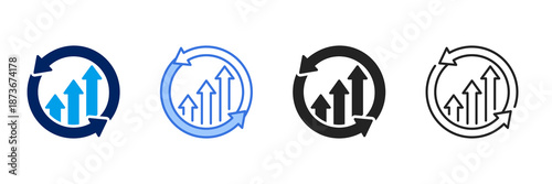 Performance Icon Set Different Style Collection. 