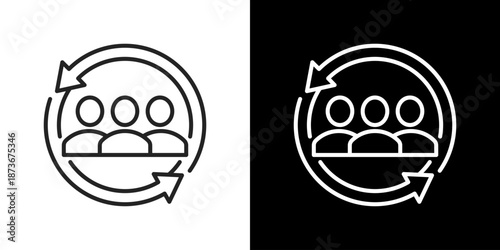 Inclusion  Icon Set. Clean Line Design With Light And Dark Versions For Versatile Use 