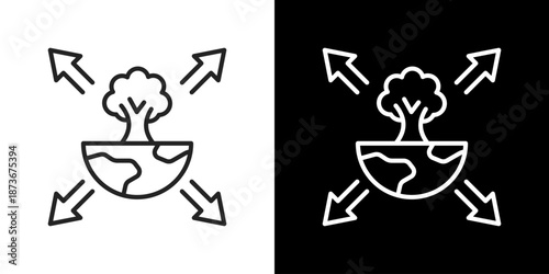 Impact  Icon Set. Clean Line Design With Light And Dark Versions For Versatile Use 