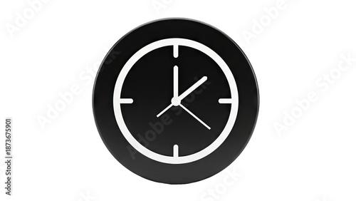 Free Download Minimalist Black Clock Icon - GFXLoad
