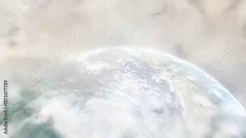 Planet Earth from Space with Africa and Europe in View, Showcasing Global Beauty and Environmental Concepts