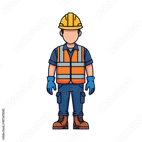 Construction Worker Vector Illustration