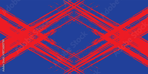 Red blue brush stroke pattern car sticker abstract banner sporty lines red white color combination brush stroke pattern grunge motorsport racing design, Modern, Vector Illustration.