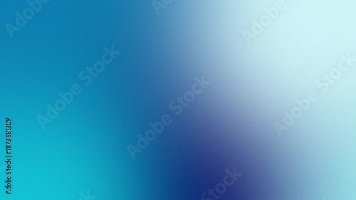 Abstract Blue and Cyan Gradient Background with Soft Film Grain