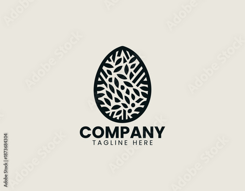 Melon seeds symbol is arranged as clean black vector logo illustration