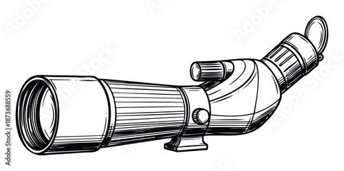 Angled spotting scope for outdoor observation, birdwatching, and longrange target shooting equipment for nature enthusiasts and sports hobbyists