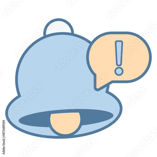A notification bell symbol featuring a speech bubble with a heart for social media updates