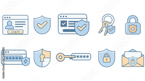 Login & Security UI Icon Set