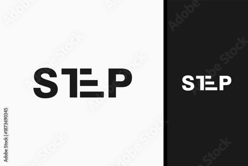 Stair step logotype symbol icon design