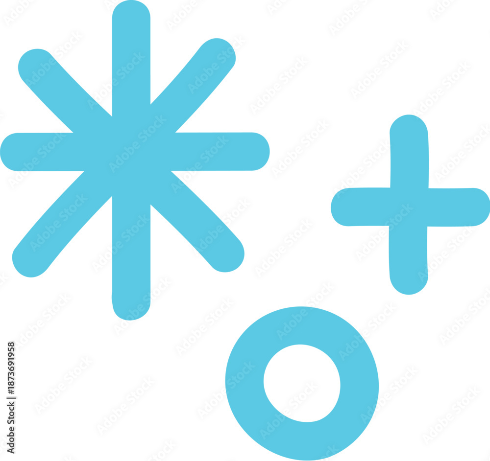 Obraz premium *+。アスタリスク 手書きのキラキラ ベクターイラスト素材