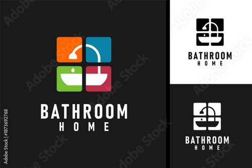 Bathroom logo symbol icon design