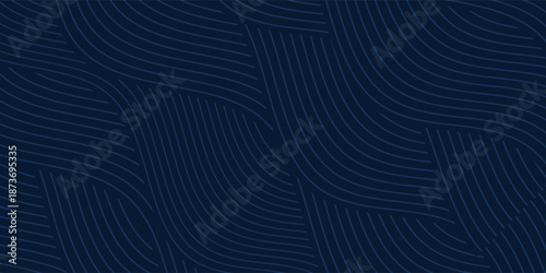 3D modern wave curve abstract presentation background. Luxury paper cut background. Abstract decoration, golden pattern, halftone gradients, 3d Vector illustration. Dark blue background