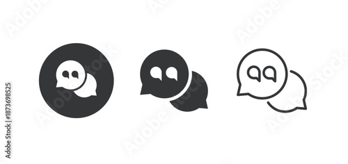 Chat speech bubble icon. Multi series icon. Perfect pixel isolated on white background. Vector illustration