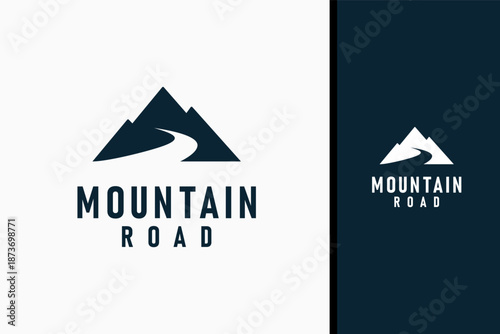 Mountain road logo symbol icon design