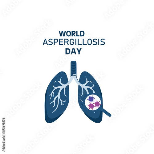 Global awareness poster highlighting aspergillosis prevention symptoms diagnosis treatment hope support research
