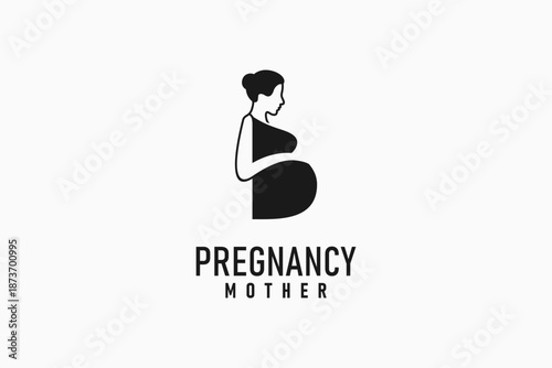 Pregnant mother logo symbol icon design