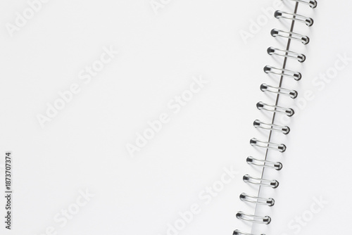 Wallpaper Mural close up of blank page of watercolor sketchbook with metallic spiral binder Torontodigital.ca