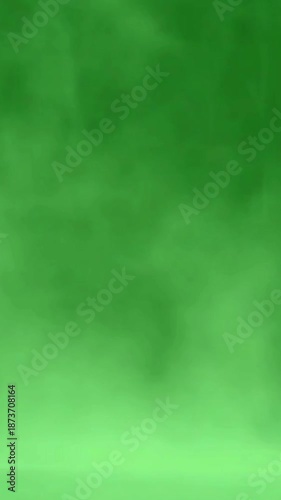 Realistic white mist flowing on vertical green screen background