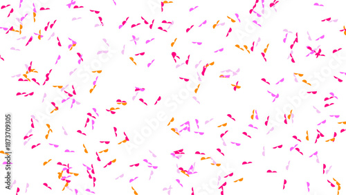 Bright Scattered Sprinkles on White Background Celebration Theme