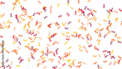 Vibrant Abstract Zigzag Pattern on White Surface