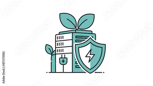 Sustainable Green Data Center and Eco-Friendly Energy Security Concept
