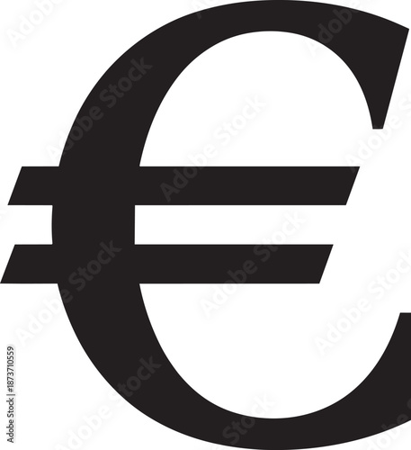 Euro currency symbol icon representing european money exchange and finance concept