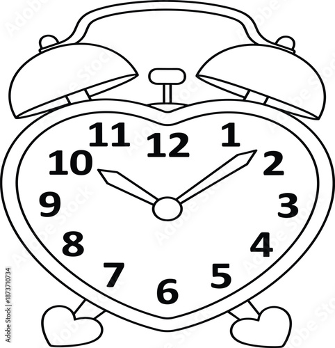 Heart clock, romantic alarm, love timepiece, vintage decor, cute bedside clock, whimsical design, valentine gift, analog heart clock, charming accessory, timeless romance