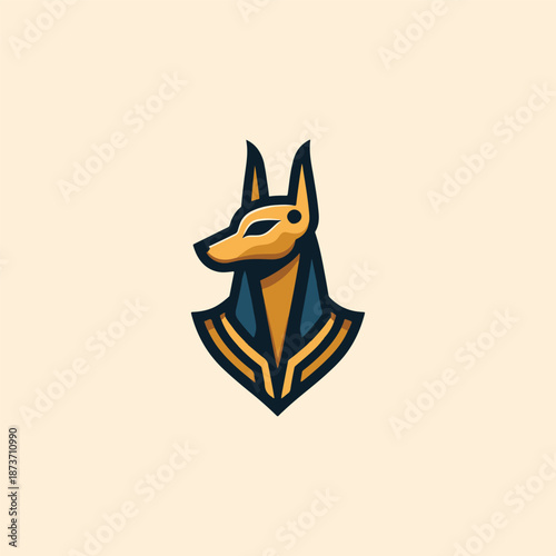 Anubis Egypt God Logo