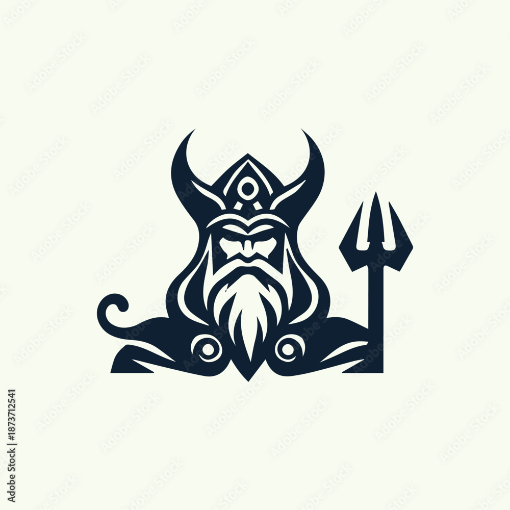 Fototapeta premium Great God Odin Logo