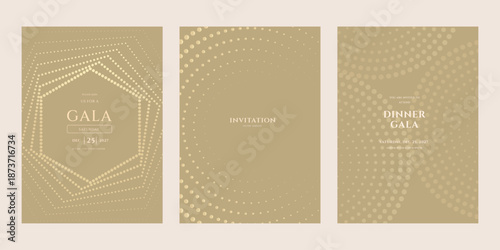 Elegant Gala Invitation Templates for December 25, 2027  Halftone Design
