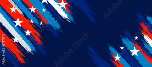 Patriotic USA Abstract Background  Red White and Blue Design
