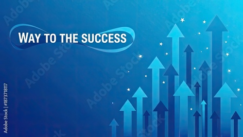 Wallpaper Mural Inspirational pathway to success with ascending arrows Torontodigital.ca