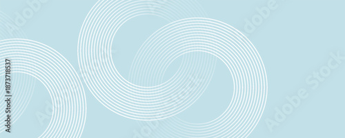 Modern abstract background. Glossy white gradient circle lines. Minimal geometric pattern.vector