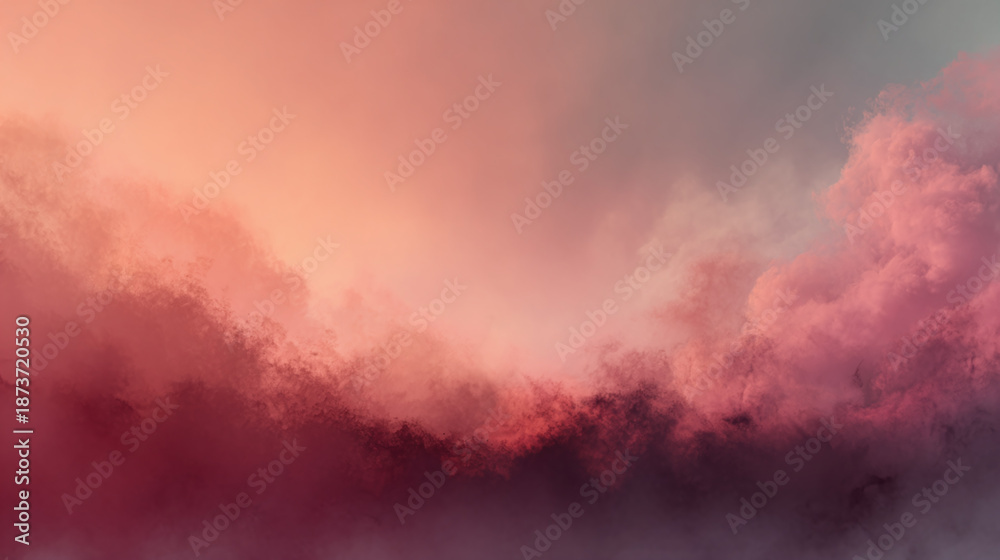 Fototapeta premium A mesmerizing celestial display with pastel-colored clouds dominating the sky. The image evokes a sense of serenity and wonder