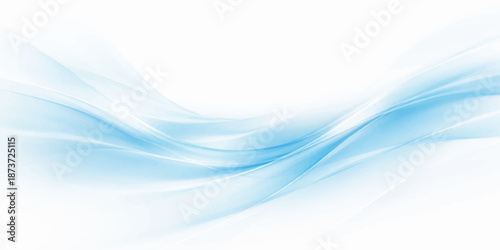 Smooth abstract blue wave background featuring a flowing water design with soft light lines and a curved motion pattern for a modern vector wallpaper illustration