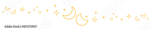 cute divider clipart moon illustration line