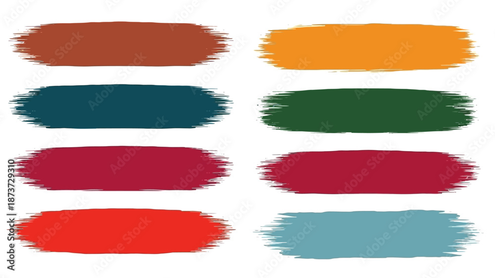 Obraz premium An arrangement of vibrant color swatches displaying shades of red green blue and orange