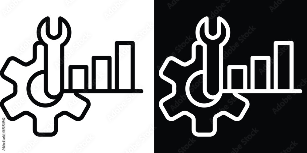 Fotografia optimize Two-tone version in black and white background