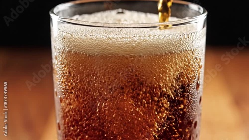 Wallpaper Mural Refreshing glass of cola being filled with fizzy drink. Torontodigital.ca