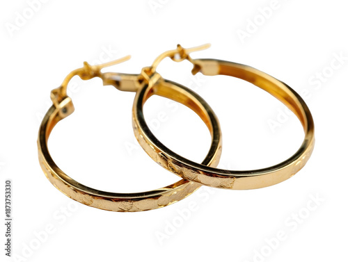 Beautiful golden hoop earrings for stylish wear.