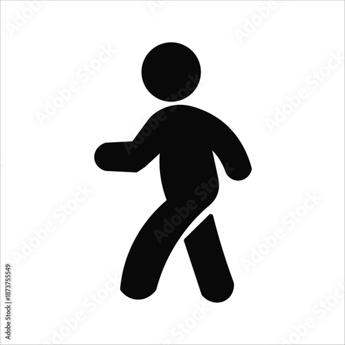 walk icons. simple solid vector illustration