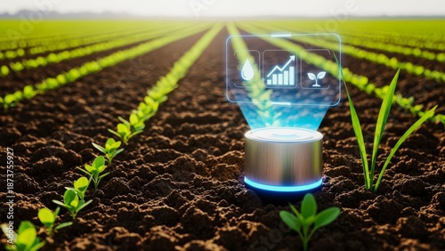 Smart farming soil sensor crop monitoring