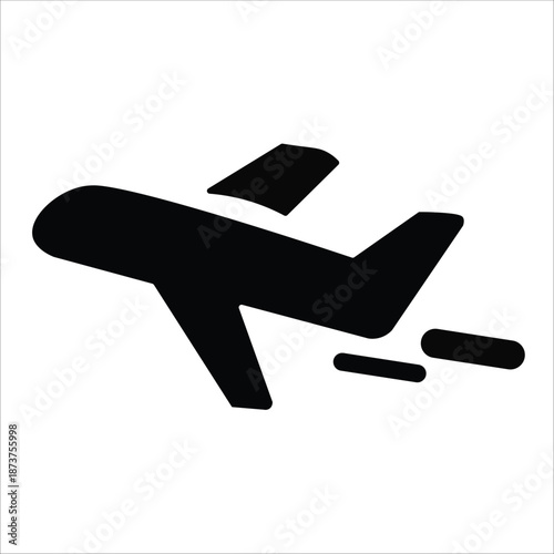 plane icons. simple solid vector illustration